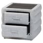 Baxton Studio Cadmus Modern Channel Tufted Fabric Nightstand - image 2
