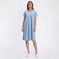 Womens Elizabeth & Nicole Blush Rosette Lace Henley Nightgown - image 1