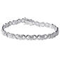 Gianni Argento 1/4ctw. Diamond X and Heart Link Bracelet - image 1