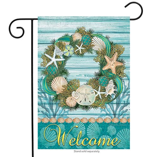Coastal Wreath Summer Garden Flag