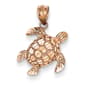 Gold Classics&#40;tm&#41; 14kt. Rose Gold Turtle Pendant - image 1