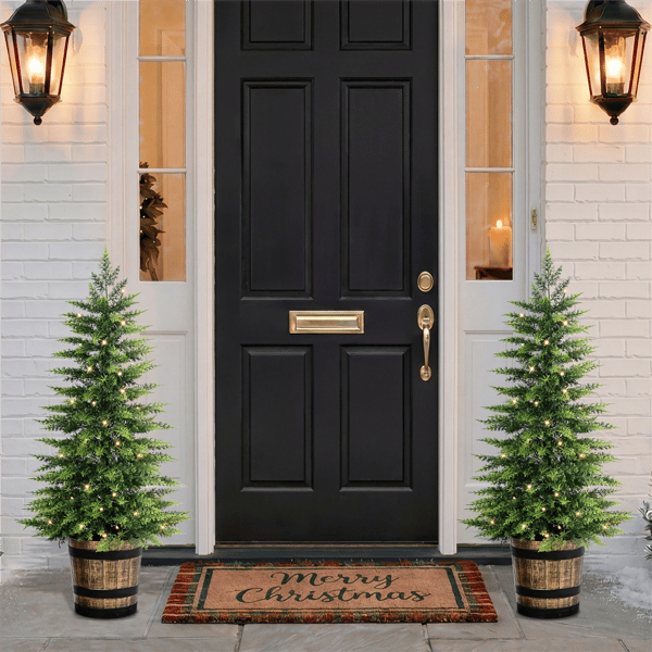Puleo International 3.5ft. LED Soft Tips Christmas Trees Set of 2