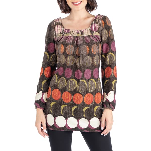 Womens 24/7 Comfort Apparel Square Neckline Long Sleeve Tunic - image 