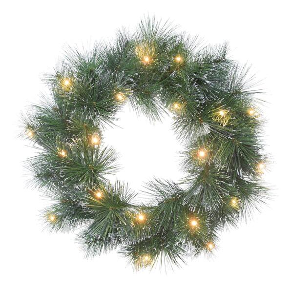 Puleo International  24in. Glittery Artificial Christmas Wreath - image 