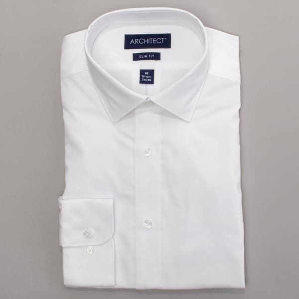 Mens Architect(R) Performance Slim Fit Dress Shirt - White - image 