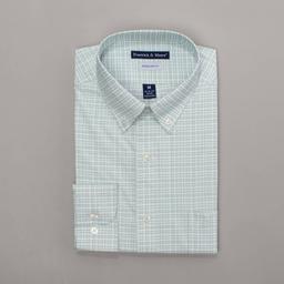 Mens Preswick & Moore(R) Regular Fit Plaid Dress Shirt - Green