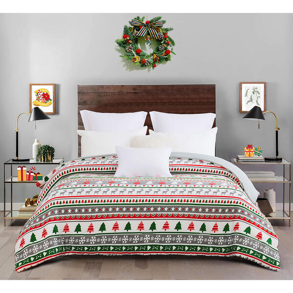 Ashley Cooper&#40;tm&#41; Nordic Reindeer Plush Comforter - image 