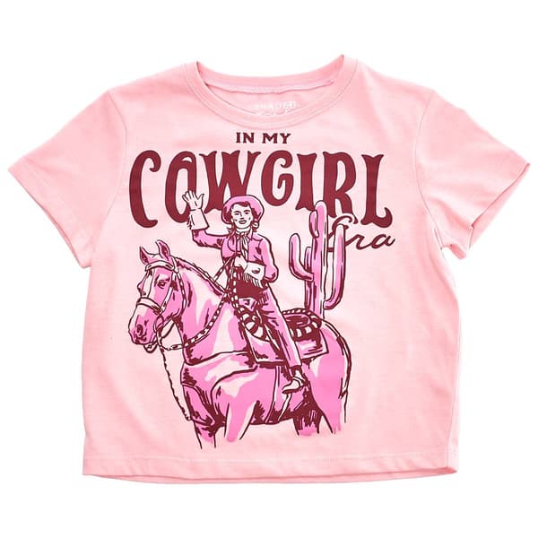 Girls (7-16) Shaded Pink Cowgirl Era Tee - image 
