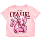 Girls (7-16) Shaded Pink Cowgirl Era Tee - image 1