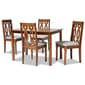 Baxton Studio Cherese Grey Fabric 5pc. Wood Dining Set - image 1