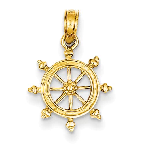 Gold Classics&#40;tm&#41; 14kt. Ship Wheel Pendant - image 