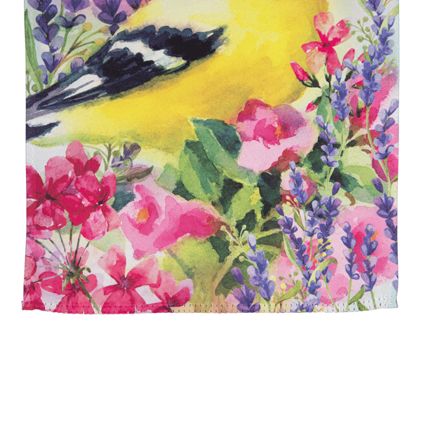 Northlight 40in. Welcome Yellow Finch Spring House Flag