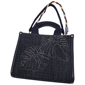 Tommy Bahama Dorothy Embroidered Leaf Medium Denim Tote - image 9