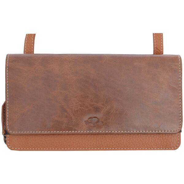 Womens Roots 73 Leather RFID Wallet with a Strap - image 