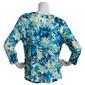 Womens Emaline Key Items Floral 3/4 Sleeve Round Neck Blouse - image 2