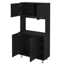 FM FURNITURE Colorado Black Wengue Pantry Cabinet