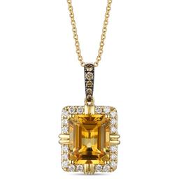 Le Vian(R) Citrine Ring Pendant with Chocolate Diamonds(R)