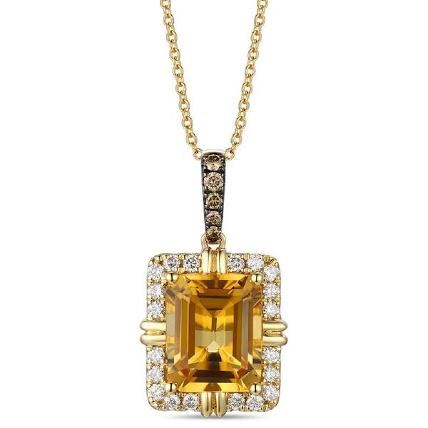 Le Vian(R) Citrine Ring Pendant with Chocolate Diamonds(R) - image 