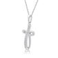 Nova Star&#174; 1/10ctw. Lab Grown Diamond Ribbon Cross Pendant - image 2
