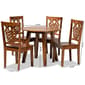 Baxton Studio Mina Walnut Brown Finished Wood 5pc. Dining Set - image 9