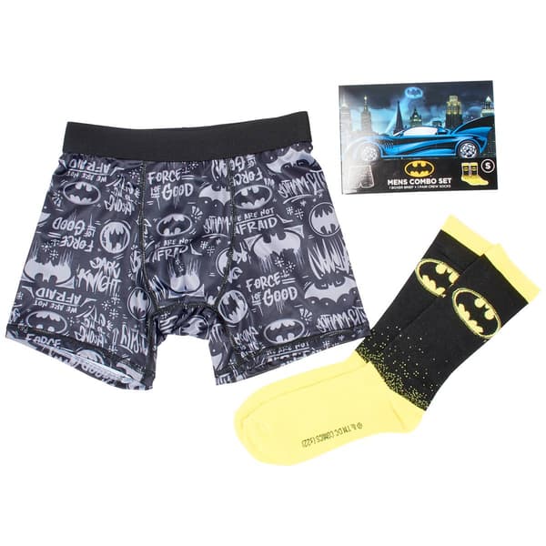Mens Handcraft Batman&#40;tm&#41; Boxer Briefs & Crew Socks