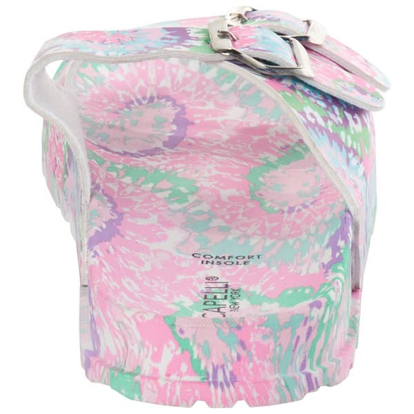 Womens Capelli New York Tie Dye Swirl Slide Sandals