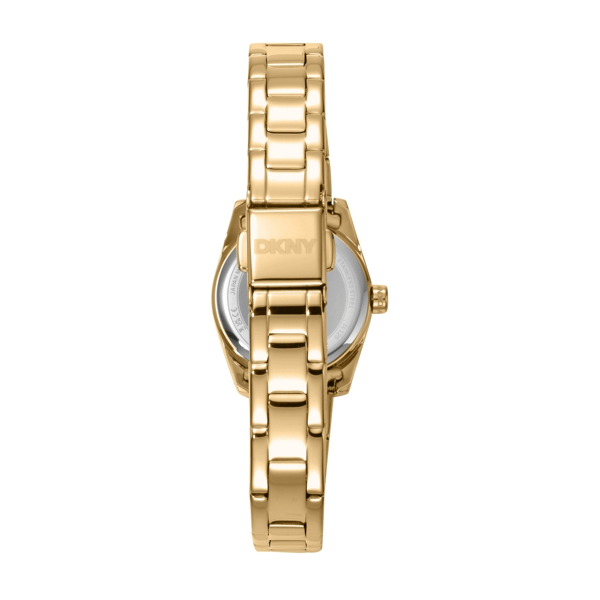 Womens DKNY Mini Silver Dial Gold Bracelet Watch - DK1L125M0025