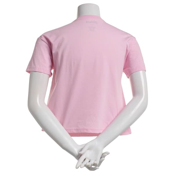 Juniors Freeze Stitch Graphic Cropped Tee