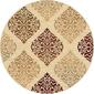 Tayse Impressions Monica Beige Round Area Rug - 5'3 - image 1