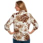 Womens Emily Daniels Floral 3/4 Sleeve Roll Tab Button Down - image 2