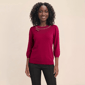 Womens Nicole Miller Long Sleeve Rhinestone Neck Bow Sweater - image 2