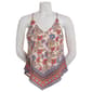 Juniors A. Byer Floral Hanky Scarf Tank Top - image 1