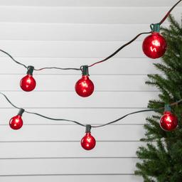 Northlight Seasonal 10ft. Red G50 Globe Christmas Patio Lights