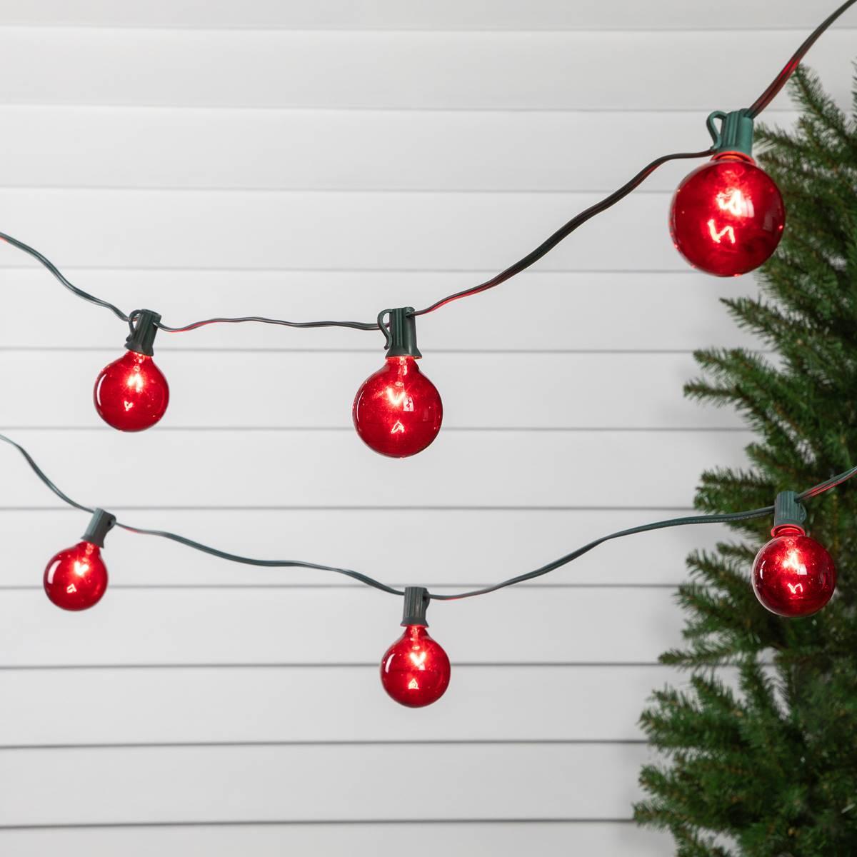 Northlight Seasonal 10ft. Red G50 Globe Christmas Patio Lights