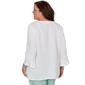 Plus Size Alfred Dunner Caribbean Blues 3/4 Flounce Sleeve Blouse - image 2