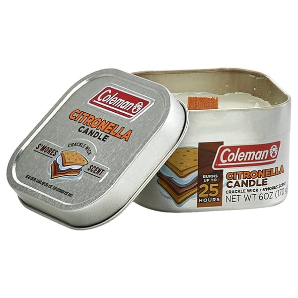 Coleman S’mores Scented Citronella Candle w/ Crackle Wick Boscov's