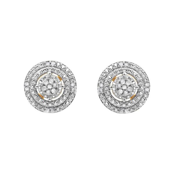 Diamond Classics&#8482; Gold Plated Diamond Stud Earrings