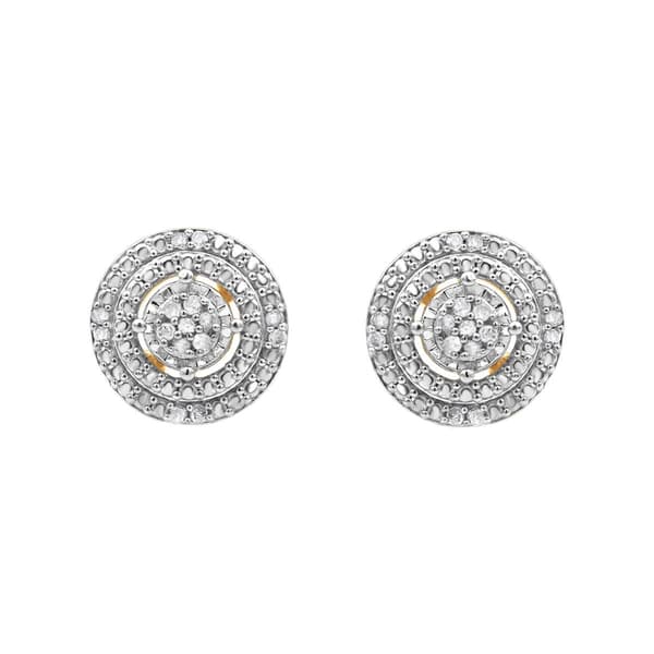 Diamond Classics&#8482; Gold Plated Diamond Stud Earrings