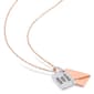 Sophia B White Pink Silver 0.04ct. Diamond Accent Message Pendant - image 3
