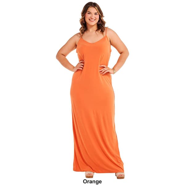 Juniors Plus Derek Heart Billowing Blossom Maxi Dress