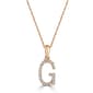 Diamond Classics&#40;tm&#41; 14kt. Rose Gold Initial G Letter Necklace - image 1