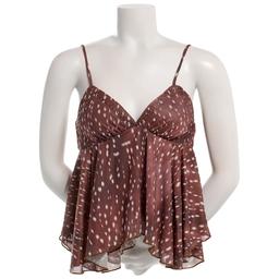 Juniors Madden Girl Mesh Studded Sharkbite Camisole - Chestnut