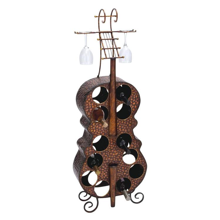 9th & Pike(R) Cello-Shaped Standing Wine Rack