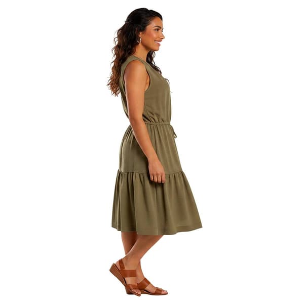 Womens Calvin Klein Sleeveless Aerowash Drawstring A-Line Dress