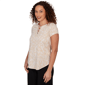 Womens Emaline Verde Grove II Short Sleeve Lace Neck Blouse - image 3