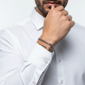 Mens Iron Saints 5mm Cuban Link Silver-Tone Bracelet - image 4