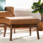 Baxton Studio Bianca Tan Faux Leather Effect Ottoman - image 7