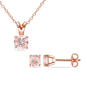 Gemstone Classics&#40;tm&#41; Morganite Earrings & Necklace Set - image 1