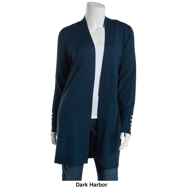 Womens 89th &amp; Madison 34in. Long Sleeve Solid Cardigan