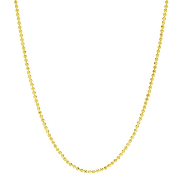 Gianni Argento Gold over Sterling Silver Bead Chain Necklace - image 